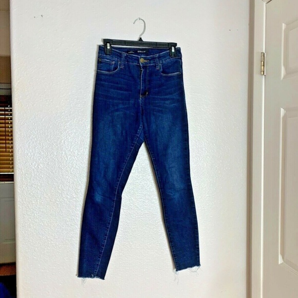 STS Blue Denim - STS Blue Womens Sz 25 Ellie High Rise Ankle Jeans Distressed Raw Hem Skinny 13 i